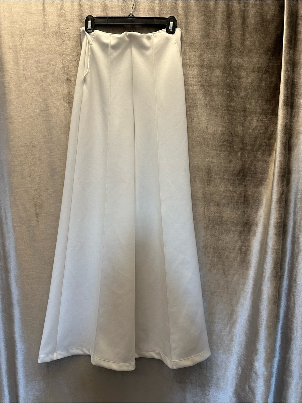 White Wide Leg Pleaded Dress Pants